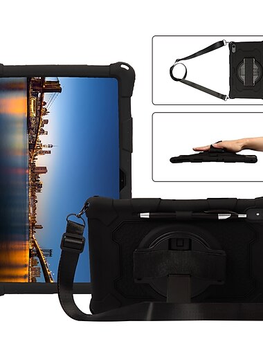  לוּחַ כיסויים מכסים ל עבור Samsung Galaxy Tab S6 Lite A 8.0" 2022 2021 2020 2019 נייד ידית רצועת כתף שִׁריוֹן סיליקון לילדים