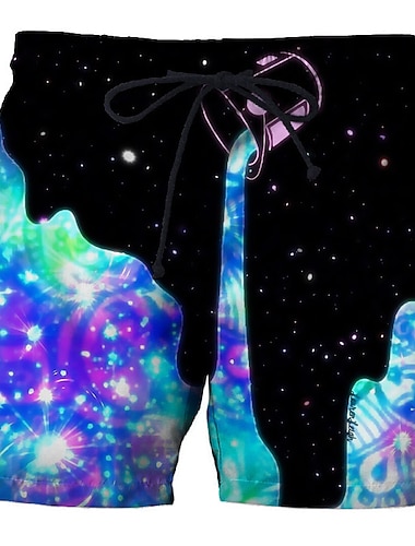  Voor heren Grafisch 3D Print Abstract Lange zwembroeken Zwemshorts Boardshorts Medium Taille Modieus Hawaii Boho Casual Dagelijks Strand Trekkoord Elastische taille 3D-afdrukken Ontwerper Kleding