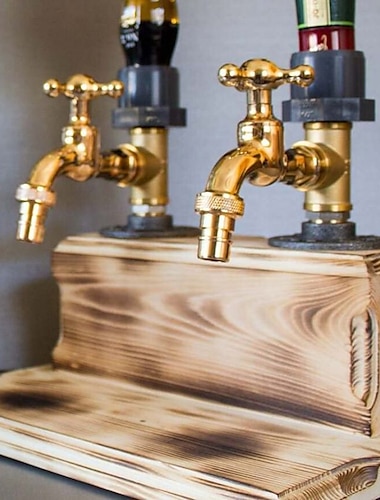  Distributeur de bois de whisky, distributeur d'alcool en forme de robinet, distributeur de bois de vin de whisky préféré de papa pour le restaurant de bar à la maison, cadeau de mari de papa papa petit ami