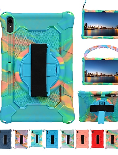  Таблетка Чехлы панели Назначение Samsung Galaxy Tab S6 Лайт A 8.0" 2022 2021 2020 2019 Портативные Ручка Лямки броня Силикон Для детей