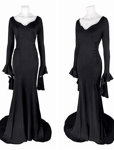  Woensdag Addams familie Addams Morticia Addams Jurken Modieus Film cosplay for Dames Volwassenen Maskerade