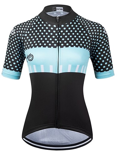  Mujer Maillot de Ciclismo Manga Corta Bicicleta Maillot Camiseta con 3 bolsillos traseros MTB Bicicleta Montaña Ciclismo Carretera Transpirable Secado rápido Dispersor de humedad Bandas Reflectantes