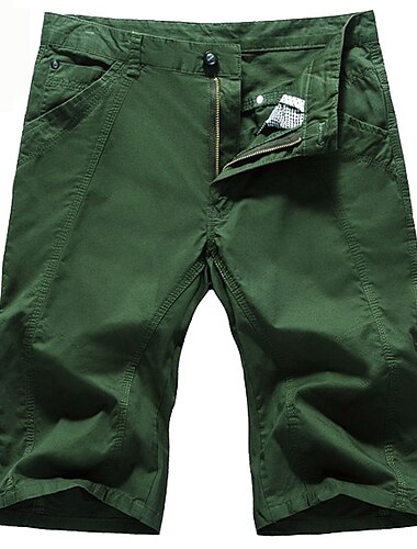  Herre Chino shorts Bermuda shorts Arbejdsshorts Lomme Vanlig Knælængde udendørs Daglig I-byen-tøj Bomuldsblanding Mode Gade Grøn Kakifarvet Mikroelastisk