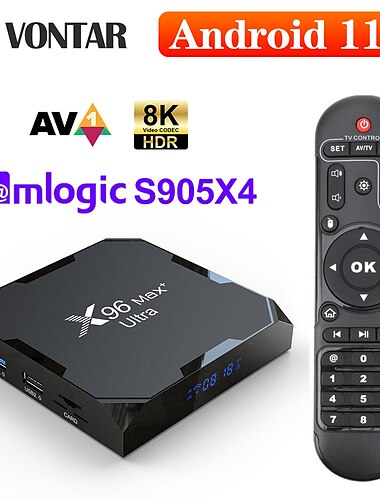  x96max plus ultra tv box android 11 amlogic s905x4 4gb 64gb tvbox av1 8k wifi bt x96 max media player 4gb 32gb set top box