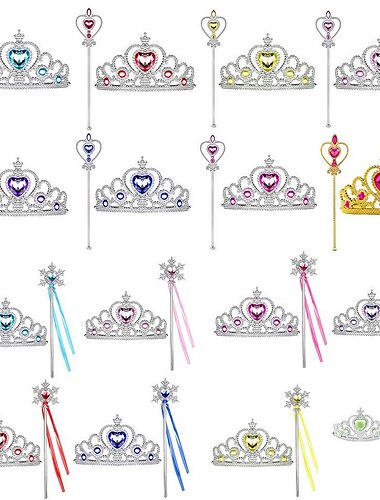  Cuento de Hadas Princesa Elsa Tiara Conjunto de accesorios Estilo lindo Cosplay de película for Chica Niños Mascarada
