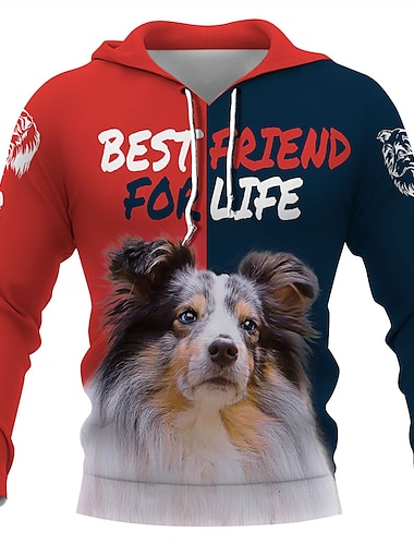  Animal Perro Letra Sudadera Dibujos Manga Anime 3D Gráfico Para Pareja Hombre Mujer Adulto Impresión 3D