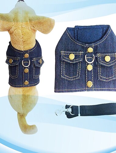  Hund Katt Koppel Jeansjackor Stylish Vanlig Ledigt vardag Mjuk Tvättbar Bekväm Utomhus Ledigt / vardag Gång Bichon Frisé Chihuahua Pommeran valpen eller det lilla husdjuret Fjäril