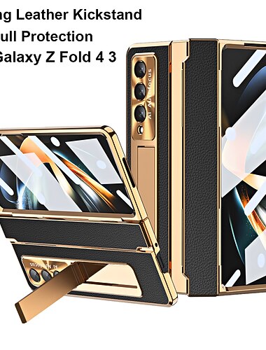  τηλέφωνο tok Για Samsung Galaxy Z Fold 7 Z Fold 5 Z Fold 4 Z Fold 3 Θήκη που Κλείνει Αντικραδασμική Κορνίζα Ανοιγόμενη Προστατευτικό για όλο το σώμα Μονόχρωμο PC PU δέρμα