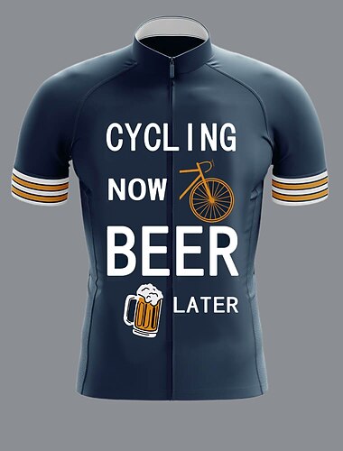 Hombre Maillot de Ciclismo Letra y Número Gracioso Cerveza Oktoberfest Manga Corta Bicicleta Maillot Camiseta con 3 bolsillos traseros MTB Bicicleta Montaña Ciclismo Carretera Secado rápido Suave