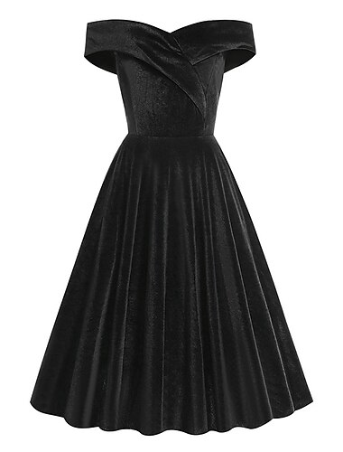  Retro Vintage Anos 50 Vestido antigo Vestido Coquetel Vestido swing Vestido Flare Mulheres Baile de Máscaras Festa / Noite Festa de Solteira Adulto Vestido Vestidos de baile