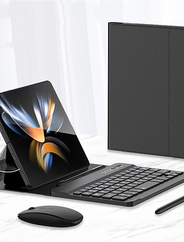  telefon Maska Pentru Samsung Galaxy Pliere în Z 7 Îndoire în Z 6 Z Fold 5 Z Fold 4 Z Fold 3 Capac Spate Ramă Anti-șoc Întoarce cu Tastatură Mată PC