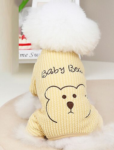 citazioni di orso cappotto del cane&amp; detti adorabile elegante casual quotidiano casual all'aperto quotidiano inverno vestiti per cani vestiti per cuccioli abiti per cani caldo giallo rosa rosa