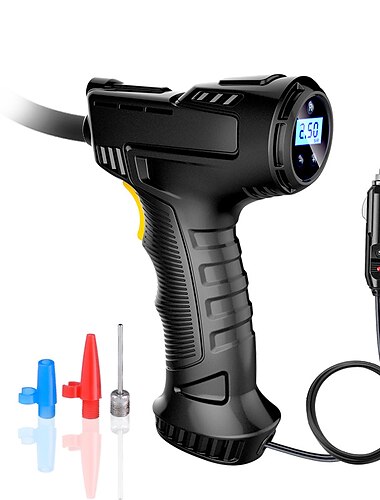  Autoluftkompressor 120w wiederaufladbare kabellose / verkabelte aufblasbare Pumpe tragbare Luftpumpe Autoreifenfüller digital für Autofahrrad