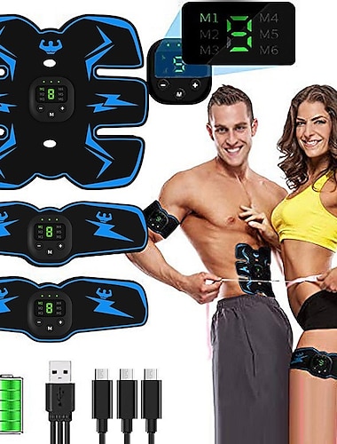  smart ems trådløs muskelstimulator fitness trener magetrening elektrisk vekttap klistremerker kroppsslankende massasjeapparat