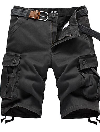  Voor heren Cargoshorts Korte broek Wandelshorts Baggy korte broek Meerdere zakken Recht been Effen Comfort Draagbaar Werk Dagelijks Streetwear Casual Zwart Leger Groen Micro-elastisch