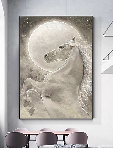  Mintura pinturas al óleo de caballos hechas a mano sobre lienzo decoración de arte de la pared imagen de animales abstractos modernos para la decoración del hogar pintura enrollada sin marco sin