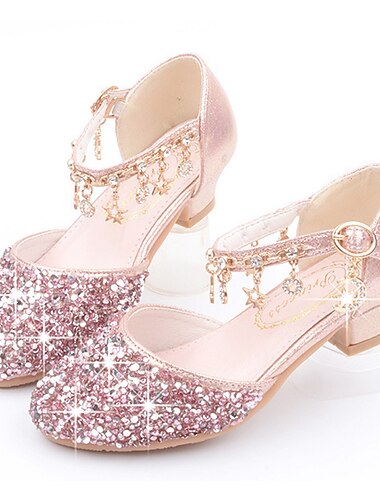  Frozen Cuento de Hadas Princesa Elsa Zapatos Lentejuelas Cosplay de película for Chica Niños Carnaval Mascarada