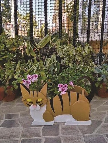  Pflanzgefäße für den Garten, niedlicher Hund, Katze, Tierform, Cartoon-Blumenübertopf, Sukkulenten-Pflanzgefäß für lebende oder künstliche Pflanzen für den Balkon zu Hause, Gartendekoration