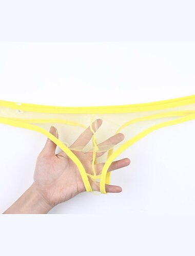  Herren 3 Pack Tangas Tanga String Sexy Höschen Elasthan Atmungsaktiv Weich Glatt Mittlere Taillenlinie Schwarz Weiß