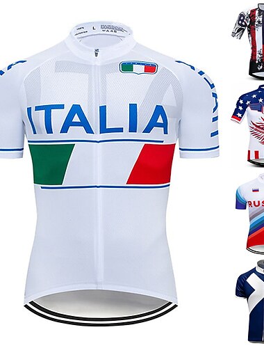  21Grams Hombre Maillot de Ciclismo Manga Corta Bicicleta Maillot Camiseta con 3 bolsillos traseros MTB Bicicleta Montaña Ciclismo Carretera Resistente a los rayos UV Transpirable Secado rápido
