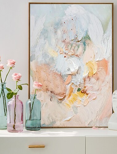  油絵 手作り 手描き ウォールアート 厚い油 抽象キャンバス 絵画 家の装飾 装飾 ストレッチフレーム すぐに掛けられます