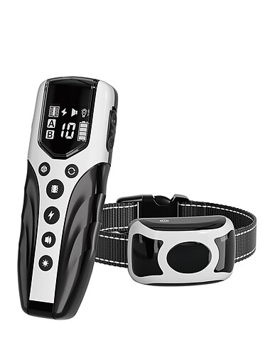  Dog Training Shock Collar Shock Collar For Dogs With Remote Dog Barking Control Devices New Design 2 Receiver Rechargeable Dog Shock Collar 3 Modes Beep Vibration Dog Trainer Anti Bark Rechargable