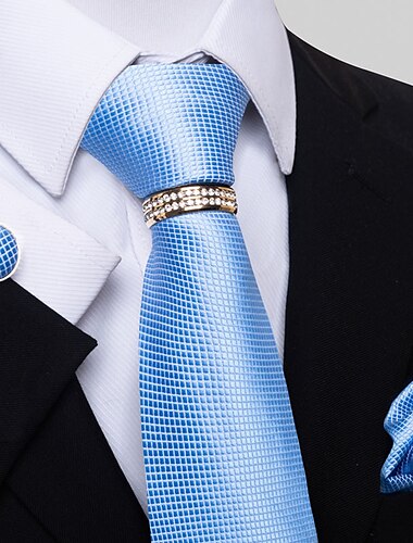  modne męskie krawaty w kratę jasnożółty ciemnoczerwony niebieski 2024