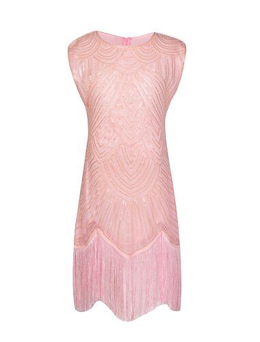  Ruggenti anni '20 1920s Abito da cocktail Vestito del flapper Vestiti Il grande Gatsby Da ragazza Con lustrini Nappa Halloween Carnevale Mascherata Matrimonio Invitati del matrimonio Serata / evento