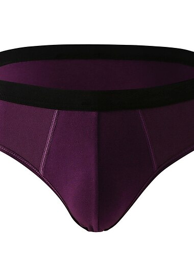  Herren 3 Pack Slip 95% Baumwolle Atmungsaktiv Weich Glatt Mittlere Taillenlinie Schwarz Rote