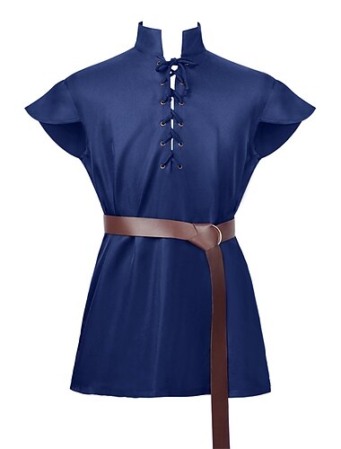  Retro Antiguo Medieval siglo 17 Blusa / Falda Traje de cosplay Baile de Máscaras Pirata Guerrero Vikingo Hombre Vikingo Fantasía Víspera de Todos los Santos Carnaval Mascarada Evento / Fiesta Adulto