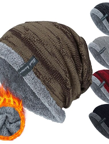  Sombrero Sombrero protector Hombre Negro Gris Vino Exterior Diario Color puro Color puro Templado / Otoño / Invierno