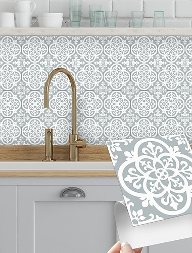  vintage zelfklevende tegelsticker vierkante schil en plak antislip waterdichte verwijderbare pvc badkamer keuken interieur vloer muur traptegel sticker