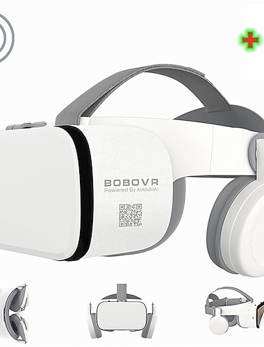  i più recenti occhiali bobovr z6 vr, occhiali per cuffie bluetooth wireless occhiali smartphone realtà virtuale remota scatola di cartone 3d 4,7-6,2 pollici, cuffie 3d vr con telecomando wireless