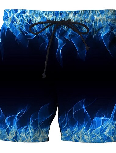  Men's Graphic Optical Illusion Abstract Swimming Trunks Board Shorts Swim Shorts Mid Waist Fashion Hawaiian Boho Casual Daily Holiday Drawstring Elastic Waist 3D Print Designer Clothing Apparel