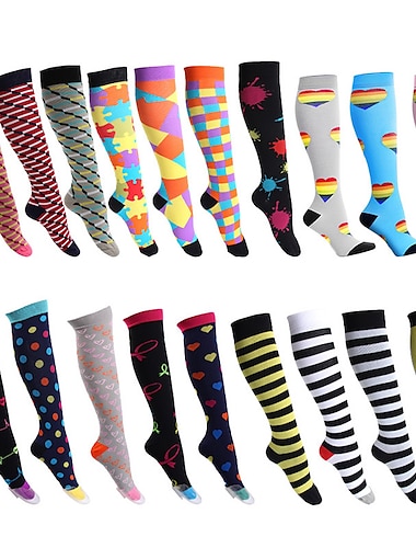  Hombre Mujer Calcetines Calcetines de compresión Calcetines Ciclismo Calcetines deportivos Ejercicio al Aire Libre Ciclismo / Bicicleta Bicicleta / Ciclismo Transpirable Diseño Anatómico Listo para