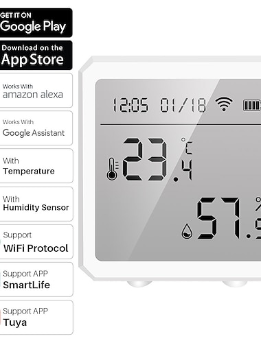  LTH01 درجة الحرارة الرطوبة الاستشعار iOS / ذكري المظهر إلى المنزل / المكتب
