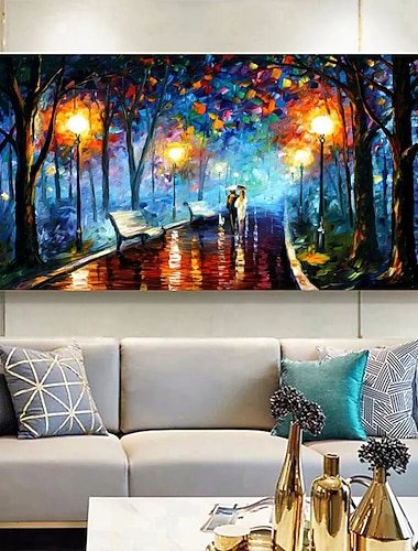  油絵 手作り 手描き ウォールアート モダン 抽象 風景画 アートワーク パトル ナイフ 油絵 家の装飾 装飾 ロールキャンバス フレームなし 未延伸