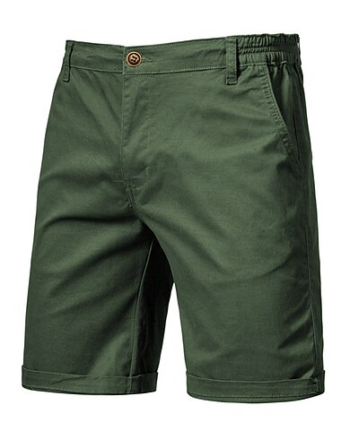  Herr Klänning Shorts Arbetsshorts Casual shorts Golfshorts Ficka Rakt ben Solid färg Komfort Bärbar Knelängd Utomhus Dagligen Streetwear Stylish Svart Rodnande Rosa