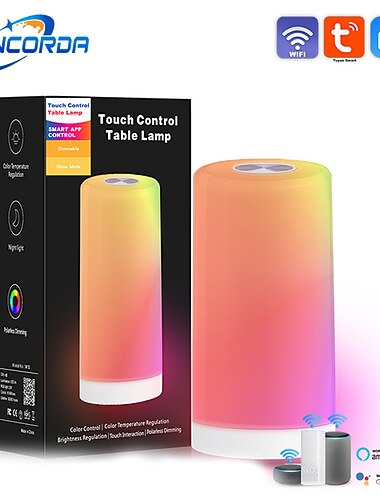  מנורת LED חכמה Tuya רכה אור לילי LED מנורת טאץ' מנורת לידה מנורת שולחן מנורת אווירה עם טאץ' מתנה