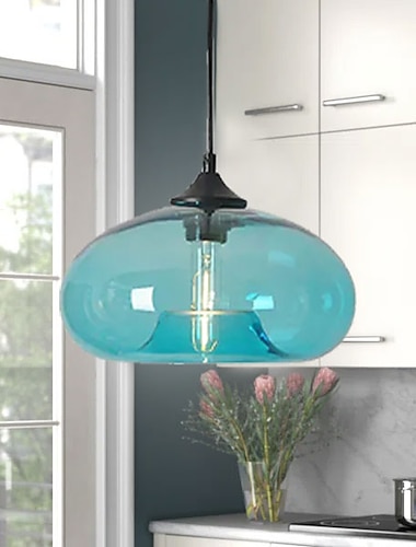  led pendelleuchte 28 cm single design pendelleuchte glas galvanisiert modern nordisch 110-240 v