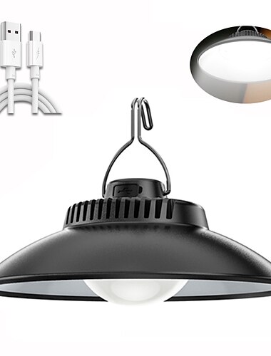  LED-Campingleuchten im Freien wiederaufladbare tragbare Laterne beleuchtet wasserdichte Taschenlampe 2 Beleuchtungsmodi