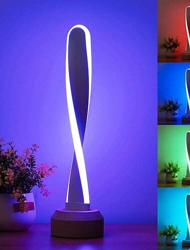  מנורת שולחן מנורת עץ rgb מנורת ליד המיטה מנורת המרת צבעים 16 או מנורת שלושה צבעים אופציונלית מנורת לילה אשור טבעי בסלון וחדר שינה קישוט בית יצירתי usb 5v