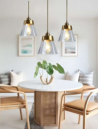  16.5 cm hanglamp led hanger lantaarn design lampen glazen kegel gegalvaniseerde moderne landelijke stijl winkels/cafes slaapkamer woonkamer verlichting 110-220/220-240v