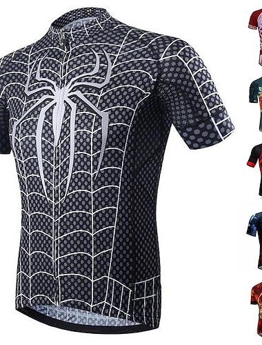 CAWANFLY Herren Radtrikot fahrradbekleidung Fahrradtrikot Kurzarm Fahhrad T-Shirt Trikot Shirt mit 3 Gesäßtaschen Rennrad Radfahren Atmungsaktiv Schnelltrocknend Komfortabel Schwarz / Orange Schwarz