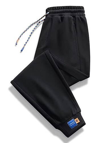  Herren Sportliche Hosen Jogginghose Trainingshose Jogginghose Jogger Hose Hosen Tasche Kordelzug Elastische Taille Glatt Komfort Atmungsaktiv Casual Festtage Ausgehen Sport Strassenmode Schwarz Weiß