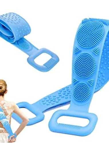  Depurador de cuerpo de silicona, cepillo de ducha, cinturón de cepillo exfoliante para baño, limpiador corporal, correa de limpieza, accesorios de baño, 1 ud.