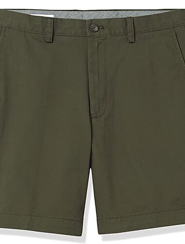  Herr Rosa shorts Shorts Chino Shorts Bermudashorts Casual shorts Ficka Elastisk midja Slät Komfort Knelängd Utomhus Dagligen Helgdag 100 % bomull Streetwear Stylish ArmyGreen Svart