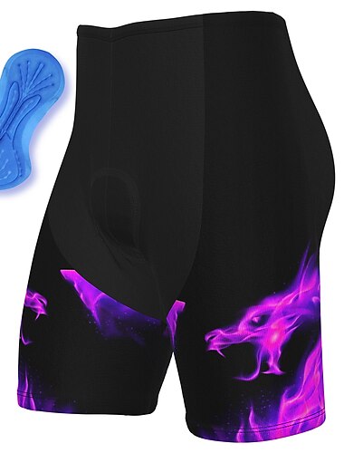  21Grams Herren Radunterhose Radhose Radlerhose Fahrradhose Fahrradshorts Fahhrad Kurze Hose Hosen MTB Mountain Rennrad Sport Graphic 3D-Pad Radfahren Atmungsaktiv Rasche Trocknung Gelb Rot Elasthan