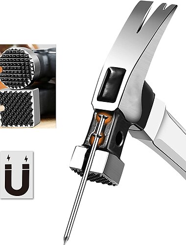  szögkalapács - nagy teherbírású asztalos kalapács acél famegmunkáló szerszámok automatikus mágneses szögszívó kalapács otthoni, ipari használatra