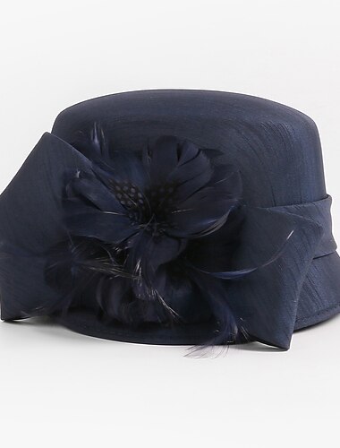  sombreros bombín de fibra/sombrero cloche fiesta de té carrera de caballos elegante con tocado de plumas tocado/ocasión especial